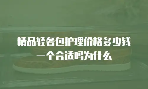 精品轻奢包护理价格多少钱一个合适吗为什么