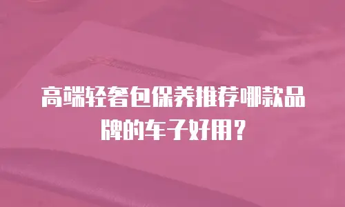 高端轻奢包保养推荐哪款品牌的车子好用？