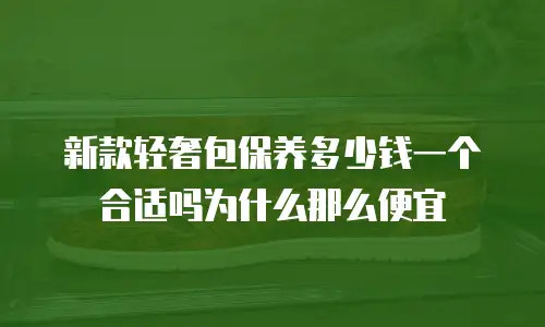 新款轻奢包保养多少钱一个合适吗为什么那么便宜