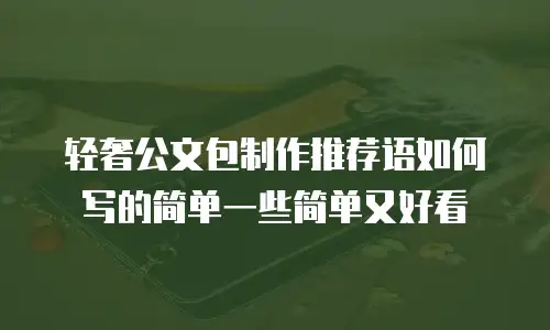 轻奢公文包制作推荐语如何写的简单一些简单又好看