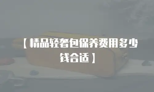 【精品轻奢包保养费用多少钱合适】