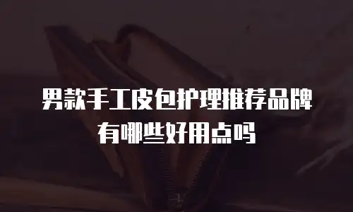 男款手工皮包护理推荐品牌有哪些好用点吗