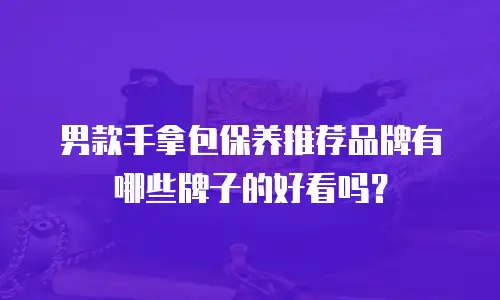 男款手拿包保养推荐品牌有哪些牌子的好看吗？
