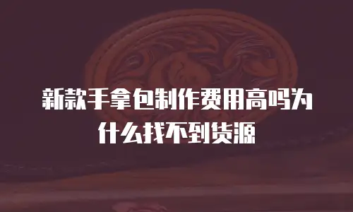 新款手拿包制作费用高吗为什么找不到货源