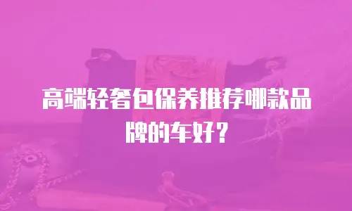 高端轻奢包保养推荐哪款品牌的车好？