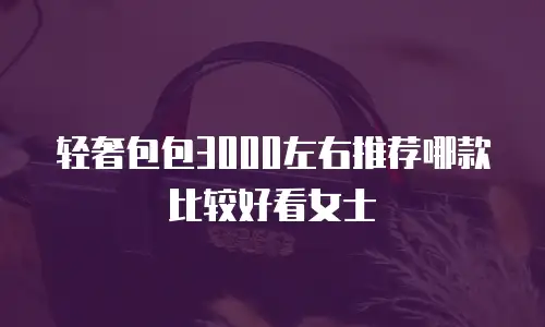 轻奢包包3000左右推荐哪款比较好看女士