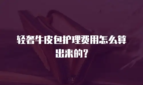 轻奢牛皮包护理费用怎么算出来的？