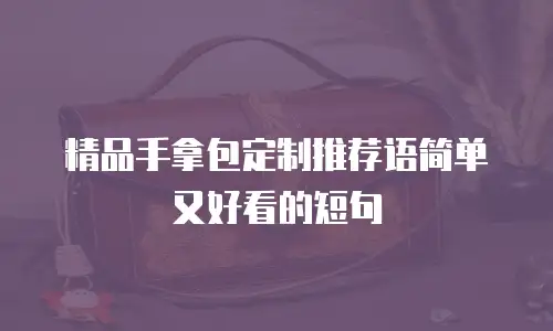 精品手拿包定制推荐语简单又好看的短句