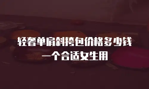 轻奢单肩斜挎包价格多少钱一个合适女生用