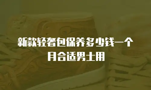 新款轻奢包保养多少钱一个月合适男士用
