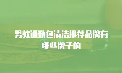 男款通勤包清洁推荐品牌有哪些牌子的