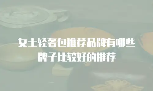 女士轻奢包推荐品牌有哪些牌子比较好的推荐