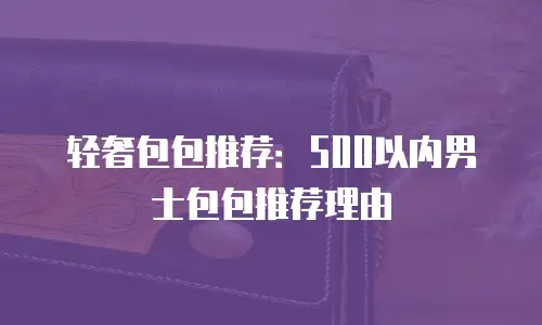 轻奢包包推荐：500以内男士包包推荐理由