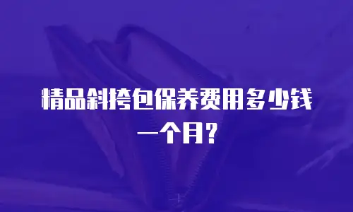 精品斜挎包保养费用多少钱一个月？