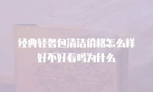 经典轻奢包清洁价格怎么样好不好看吗为什么