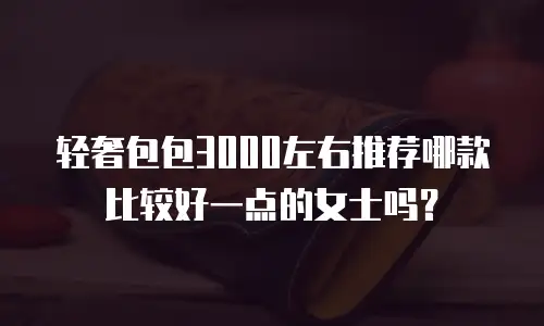 轻奢包包3000左右推荐哪款比较好一点的女士吗？