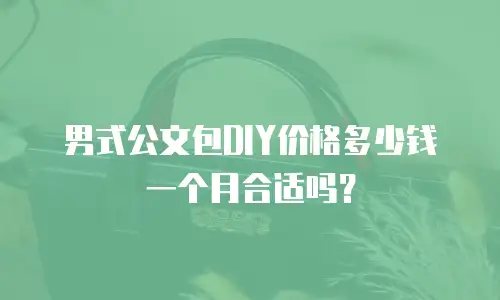 男式公文包DIY价格多少钱一个月合适吗？