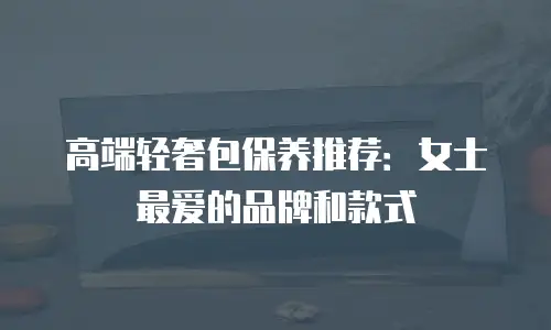 高端轻奢包保养推荐：女士最爱的品牌和款式