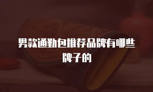 男款通勤包推荐品牌有哪些牌子的