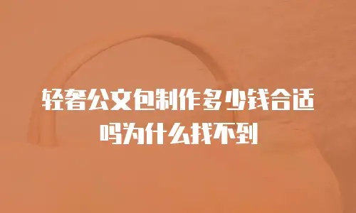 轻奢公文包制作多少钱合适吗为什么找不到