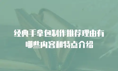 经典手拿包制作推荐理由有哪些内容和特点介绍