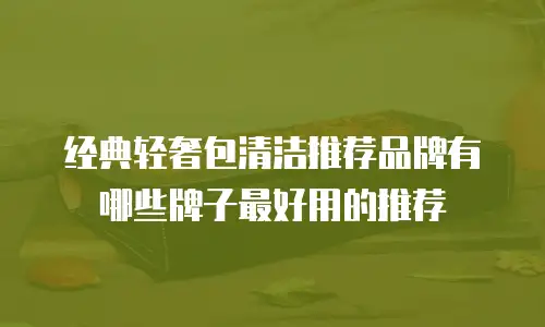 经典轻奢包清洁推荐品牌有哪些牌子最好用的推荐