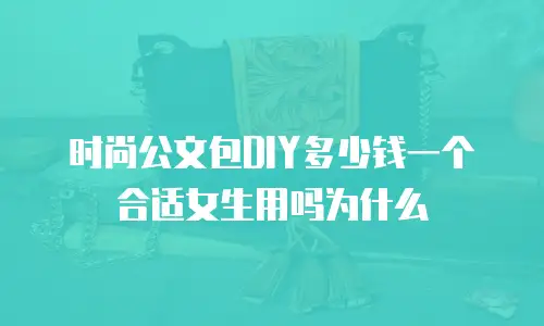 时尚公文包DIY多少钱一个合适女生用吗为什么