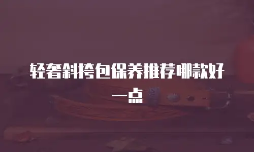 轻奢斜挎包保养推荐哪款好一点