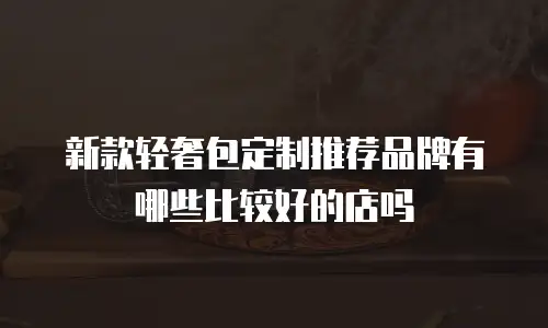 新款轻奢包定制推荐品牌有哪些比较好的店吗