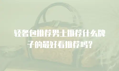 轻奢包推荐男士推荐什么牌子的最好看推荐吗？