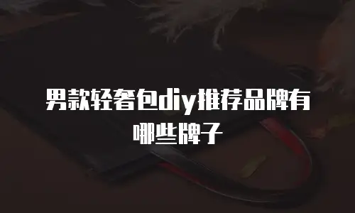 男款轻奢包diy推荐品牌有哪些牌子