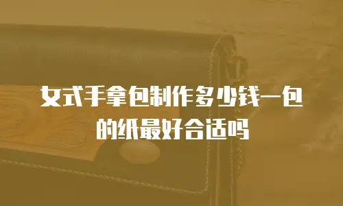 女式手拿包制作多少钱一包的纸最好合适吗