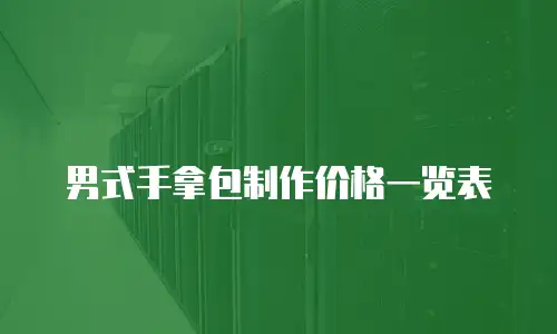 男式手拿包制作价格一览表