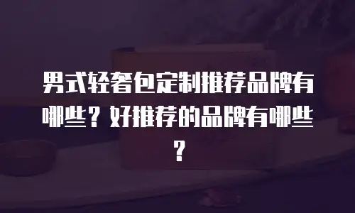 男式轻奢包定制推荐品牌有哪些？好推荐的品牌有哪些？