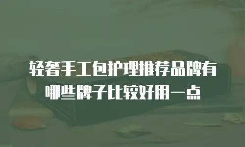 轻奢手工包护理推荐品牌有哪些牌子比较好用一点