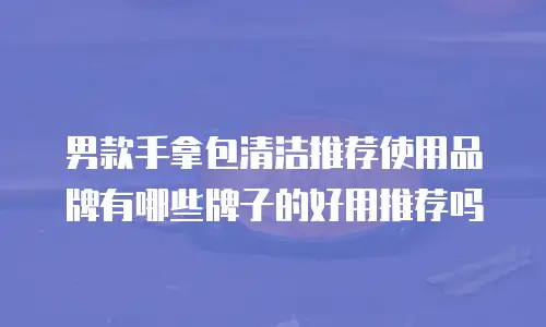 男款手拿包清洁推荐使用品牌有哪些牌子的好用推荐吗