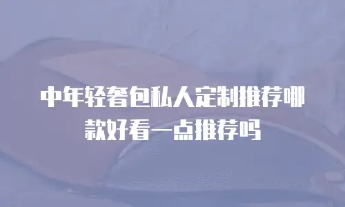 中年轻奢包私人定制推荐哪款好看一点推荐吗