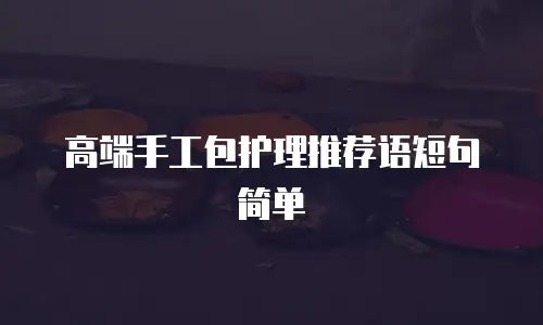 高端手工包护理推荐语短句简单