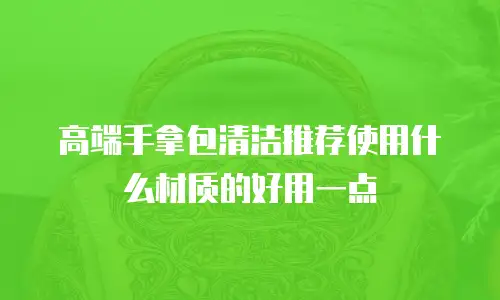 高端手拿包清洁推荐使用什么材质的好用一点