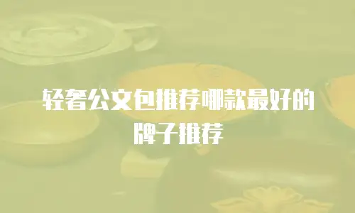 轻奢公文包推荐哪款最好的牌子推荐