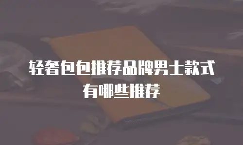 轻奢包包推荐品牌男士款式有哪些推荐