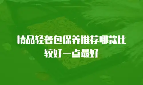 精品轻奢包保养推荐哪款比较好一点最好