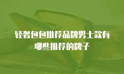 轻奢包包推荐品牌男士款有哪些推荐的牌子