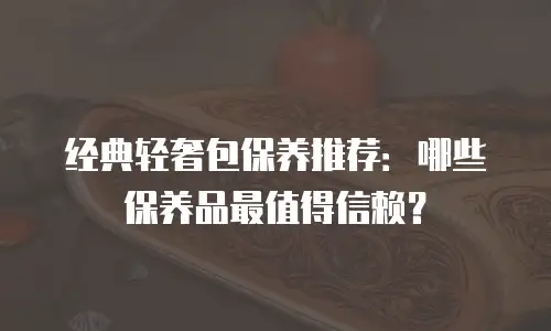 经典轻奢包保养推荐：哪些保养品最值得信赖？