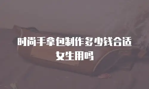 时尚手拿包制作多少钱合适女生用吗
