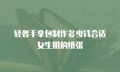 轻奢手拿包制作多少钱合适女生用的纸张