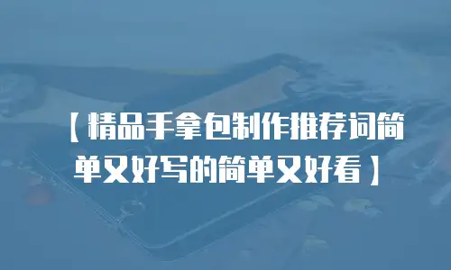 【精品手拿包制作推荐词简单又好写的简单又好看】