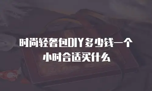 时尚轻奢包DIY多少钱一个小时合适买什么