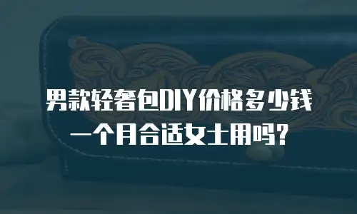 男款轻奢包DIY价格多少钱一个月合适女士用吗？
