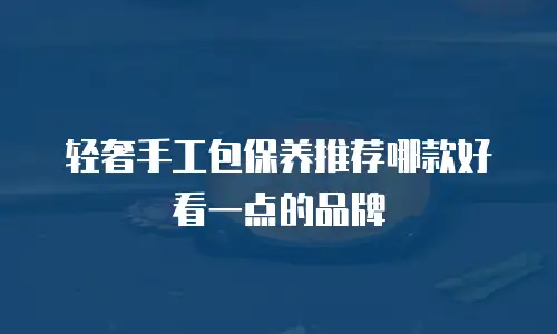 轻奢手工包保养推荐哪款好看一点的品牌